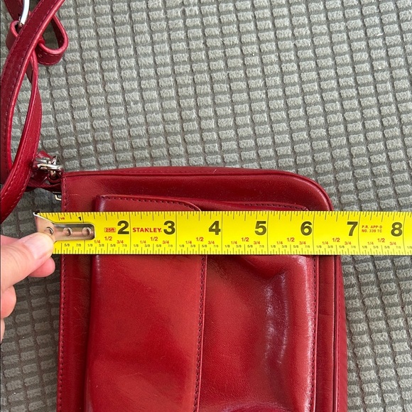 Red Leather Crossbody Bag - Picture 10 of 10